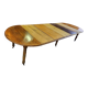 Table 6 pieds en noyer blond de 356 cm de long ouverte avec 5 allonges n10