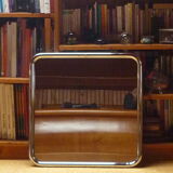 Square chrome mirror 1970  - 61x61cm