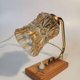 Lampe de chevet vintage : Lampe en verre style milieu du XXe siècle, Yougoslavie, années 1970