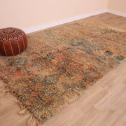 Peach Vintage Moroccan Rug 182 x 294 cm, Berber Wool Rug Handmade, Boho Rug