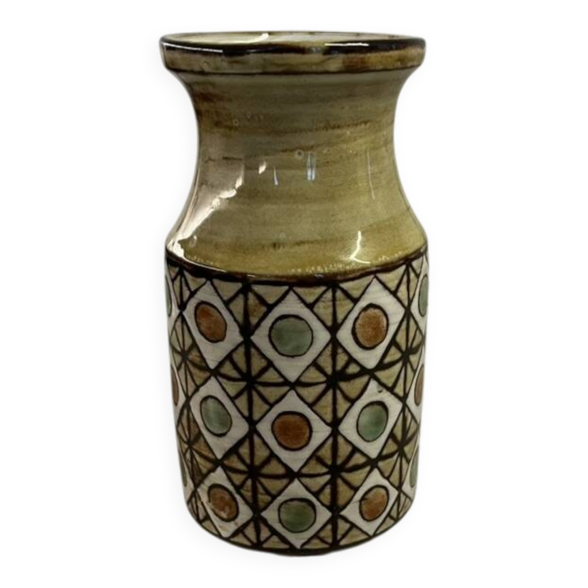 Ceramic vase from Malarmey with geometric patterns