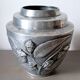 Art Deco pewter vase. Signed F. Cortesi