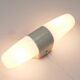 White double wall lamp Bauhaus Wilhelm Wagenfeld, Linder Germany, 1950s