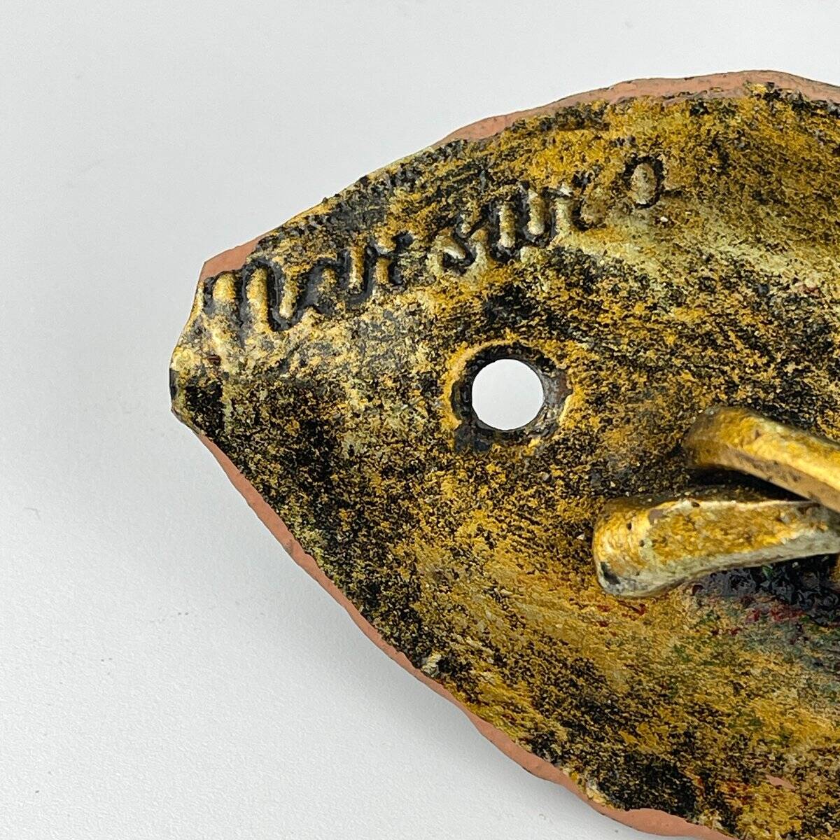 Brutalist metal wall lamp by Salvino Marsura, Italy, 1960s.