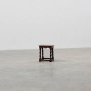 19th Century oak rectangular joint stool or table with turned legs, France