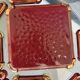 Art Deco table service in glazed burgundy and gold earthenware – Complete
