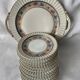 Dessert service 10 plates and a Bernardaud Limoges porcelain cake dish