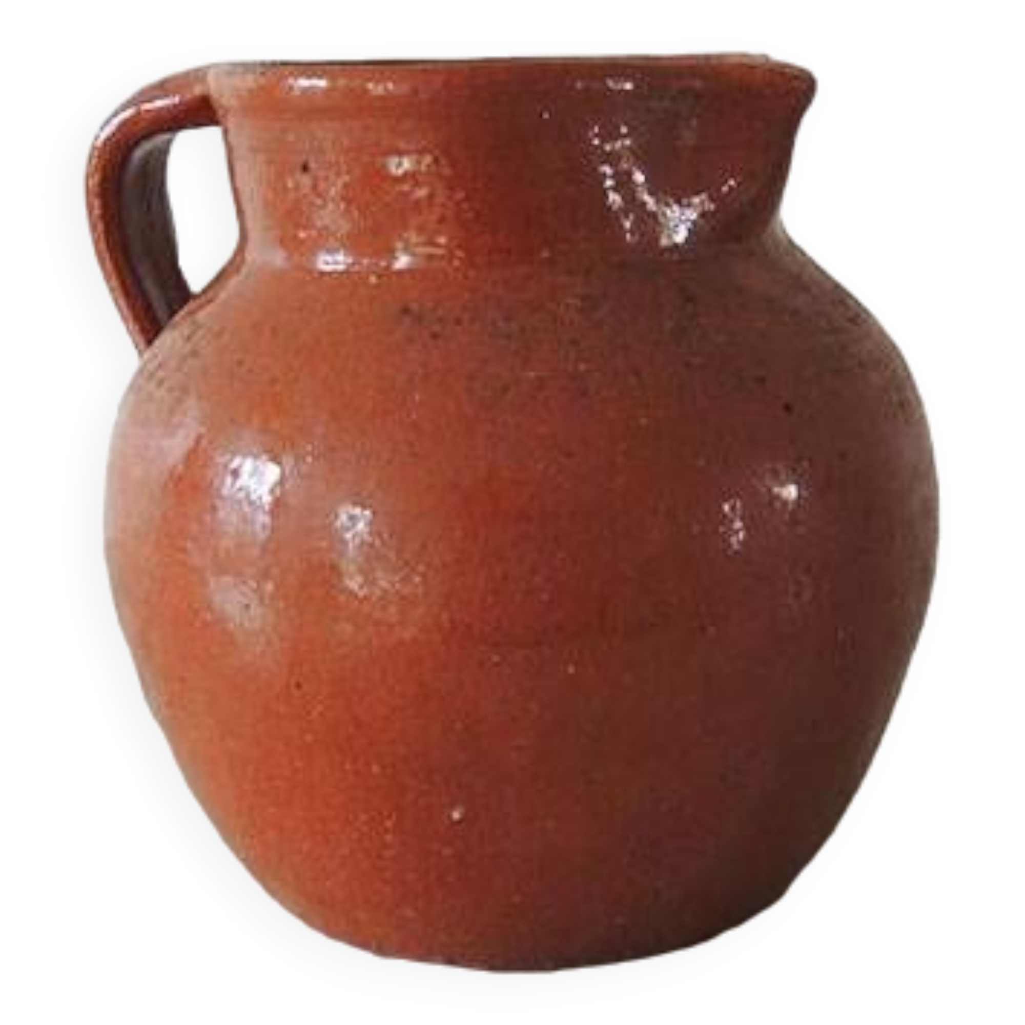 Old Glazed Terracotta Pitcher