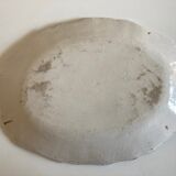 Flat centerpiece with godrons in glazed earth Moustiers 18th