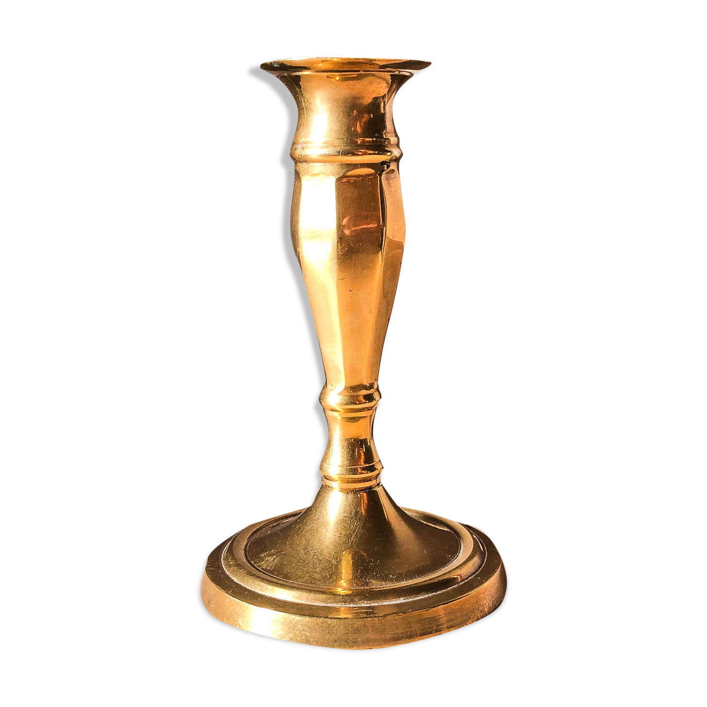 Old brass candlestick