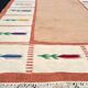 Vintage swedish flat weave Röllakan floral rug 1960s handmade, wool