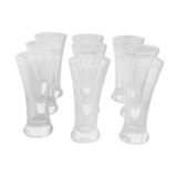 9 glass transparent bistro vintage 1970