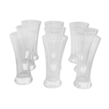 9 verre bistrot transparent vintage 1970