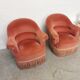 Paire de fauteuils crapaud vintage
