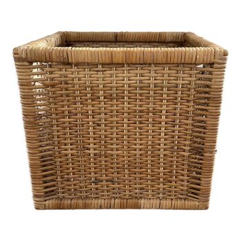 Caisse panier carré en osier
