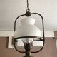 Chandelier / old suspension with opaline / kerosene lamp