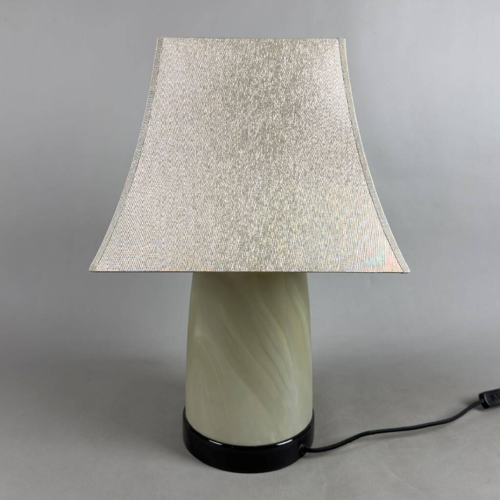 Murano glass table lamp Visa G Luce opaline modernist design from the 90s.