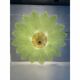 Green Murano Glass Flush Mount, Mazzega Zuccheri Venini Barovier Style
