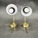 Pair of Brass Opaline Wall Lights by Kamenický Šenov, 1970s