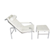 Leather armchair and footstool 'Genni' by Gabriele Mucchi For Zanotta