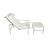 Fauteuil en cuir et repose-pied 'Genni' par Gabriele Mucchi Pour Zanotta