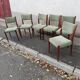 Set de 6 chaises scandinaves tissu vert
