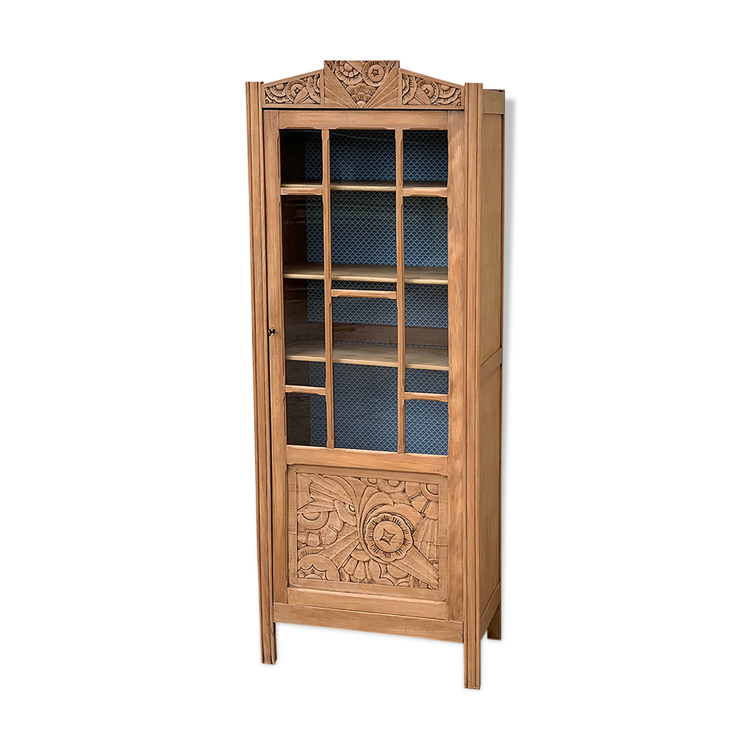 Art deco glass-glazed parisian wardrobe