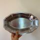 Plat en inox floral 1980