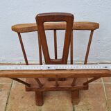 Vintage solid wood magazine rack, 1960s, Scandinavian style