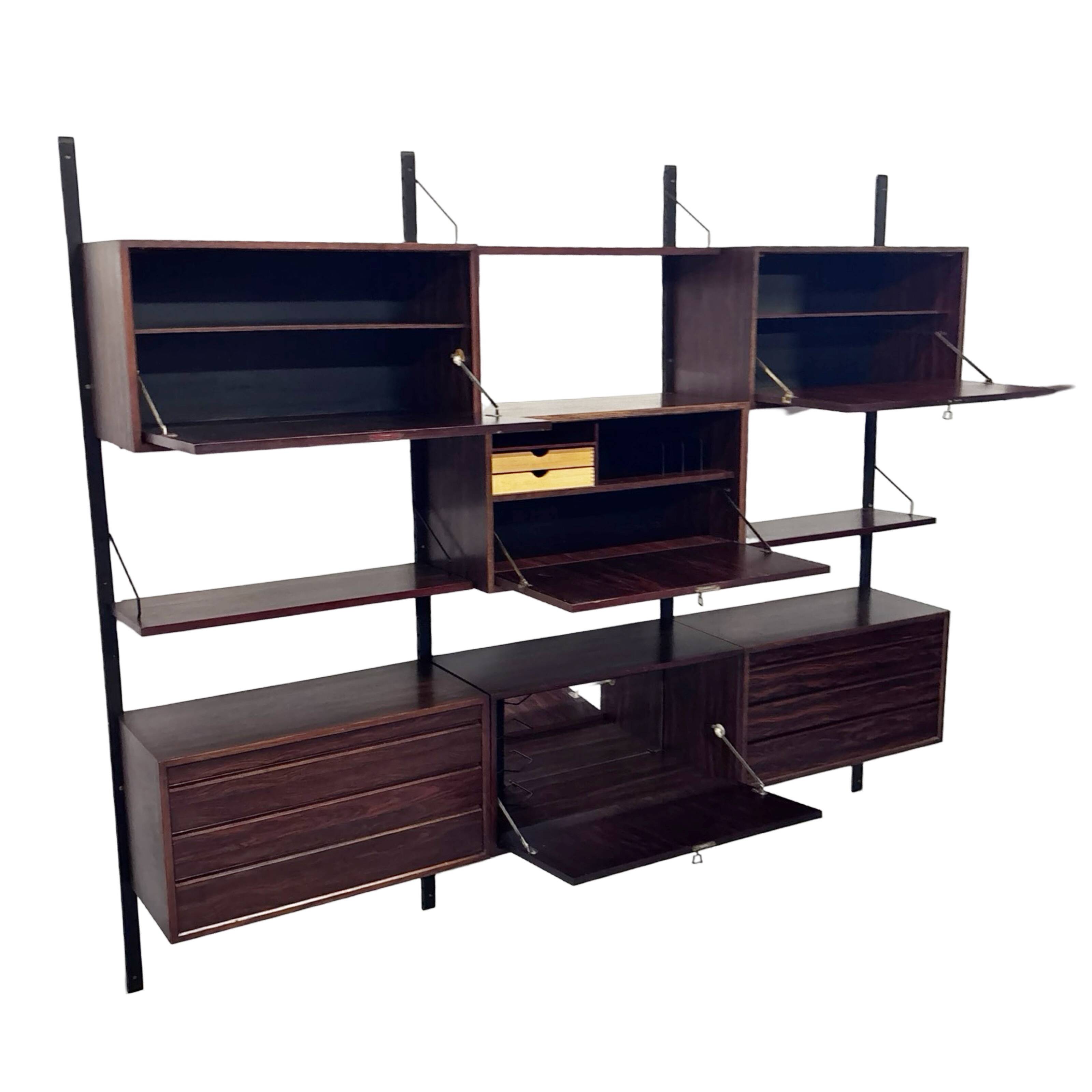 Vintage Poul Cadovius Royal System Wall System Rosewood
