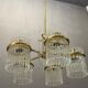Mid-Century Italian Murano Glass Rod Chandelier, 1980s