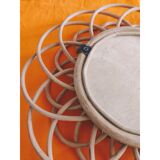 Miroir en rotin vintage