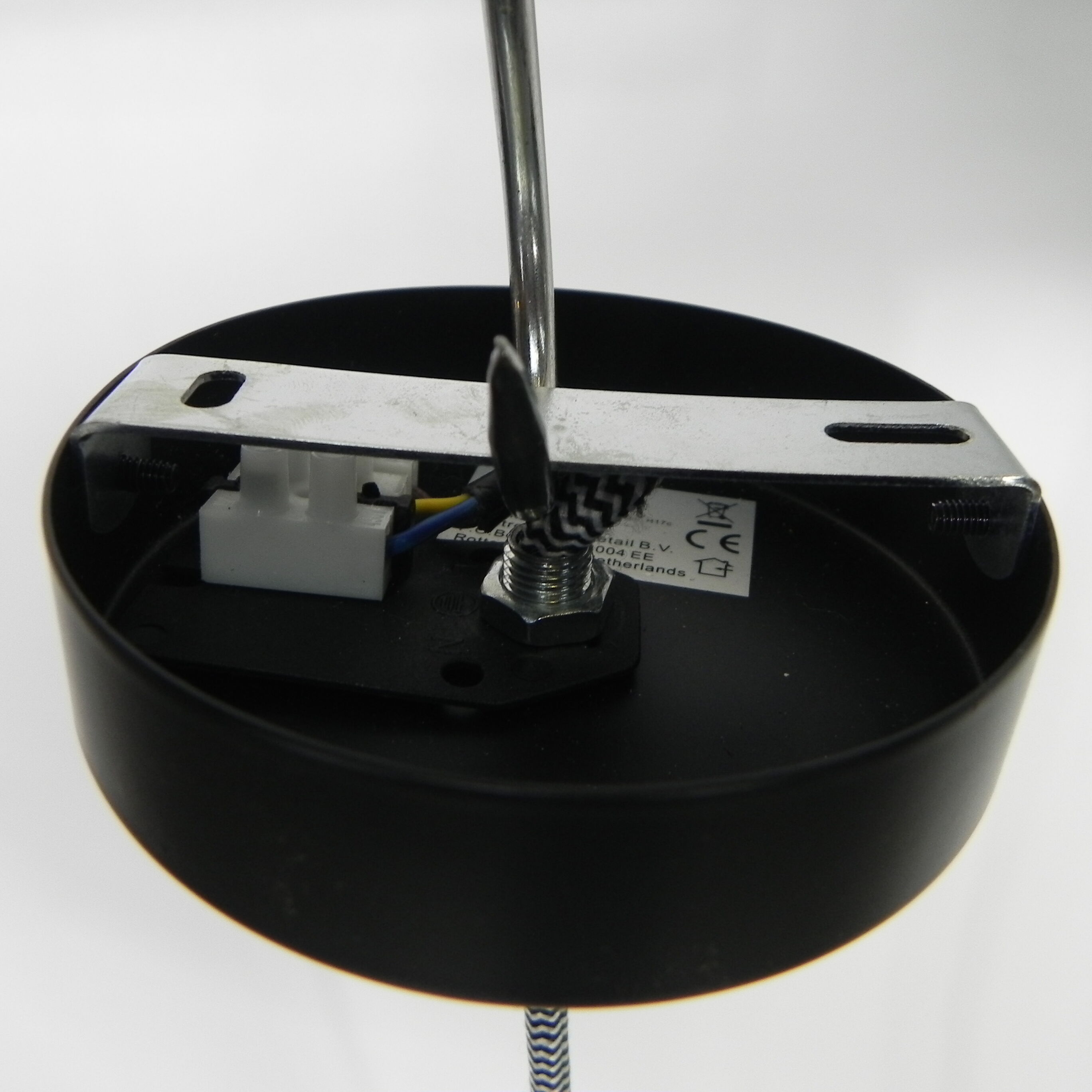 Vintage hanging lamp with aluminum shade