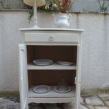 Small buffet, reimagined storage unit in beige.