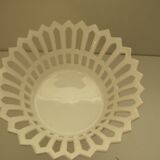 Open white porcelain basket
