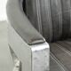 Cow leather aviator design armchair finished with aluminium and rivets