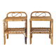 Midcentury Modern Italian Bamboo Side Tables, set of two, Italy 1960s