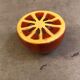 Salière vintage en forme d'orange marquée ermetic