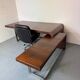 Vintage Danish design mid century wood steel Sibast executive desk