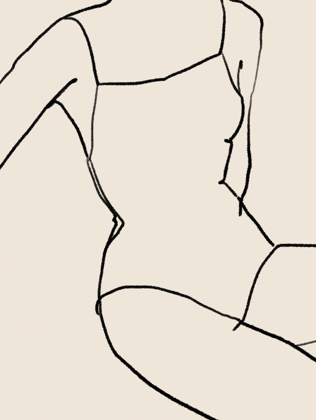 Female figure giclee art print, 50x70cm