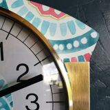 Vintage silent wall clock "Japy Folk"