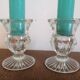 Glass candlesticks
