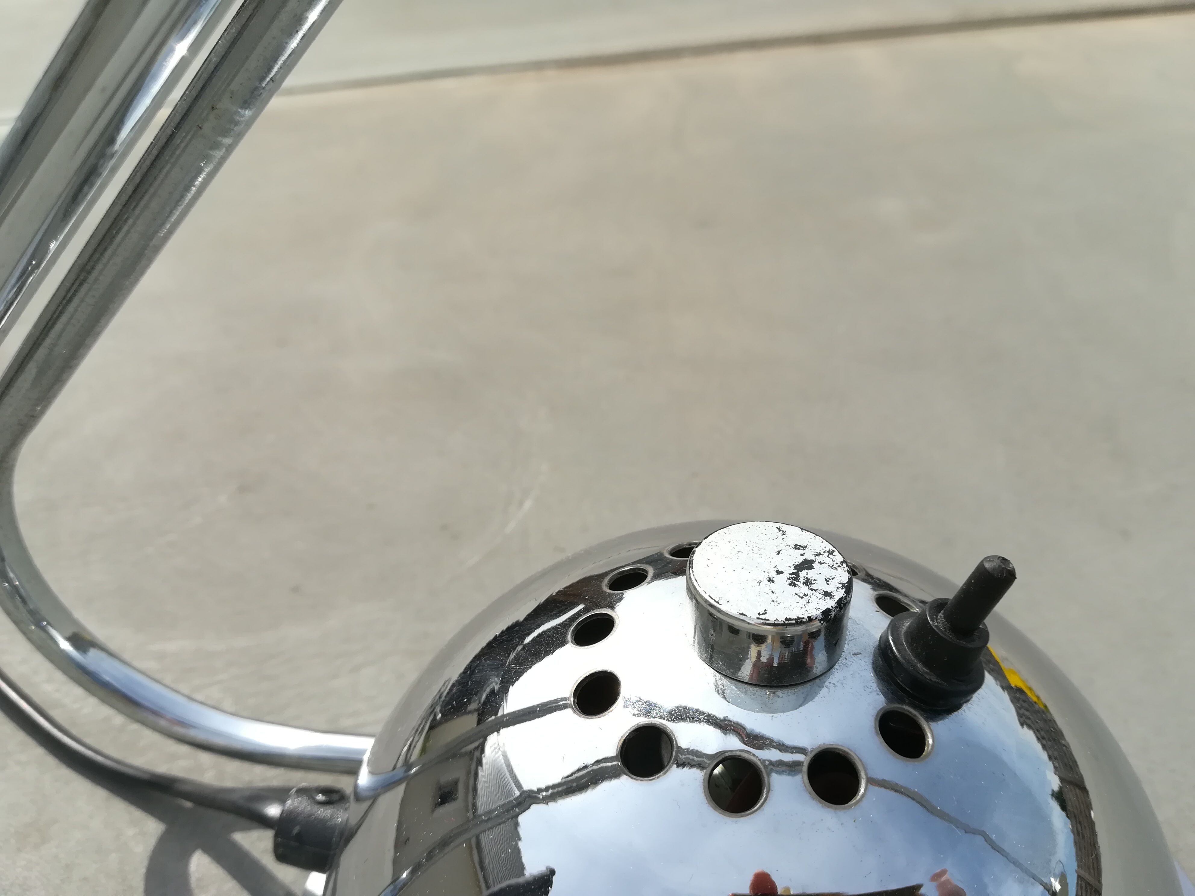 Chrome rocker desk lamp Aluminor 80s