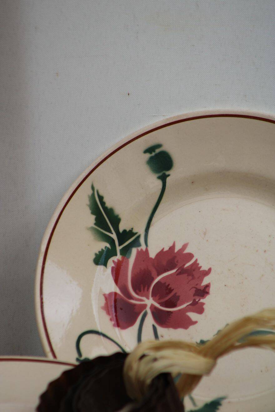 Set of 6 ceramic dessert plates