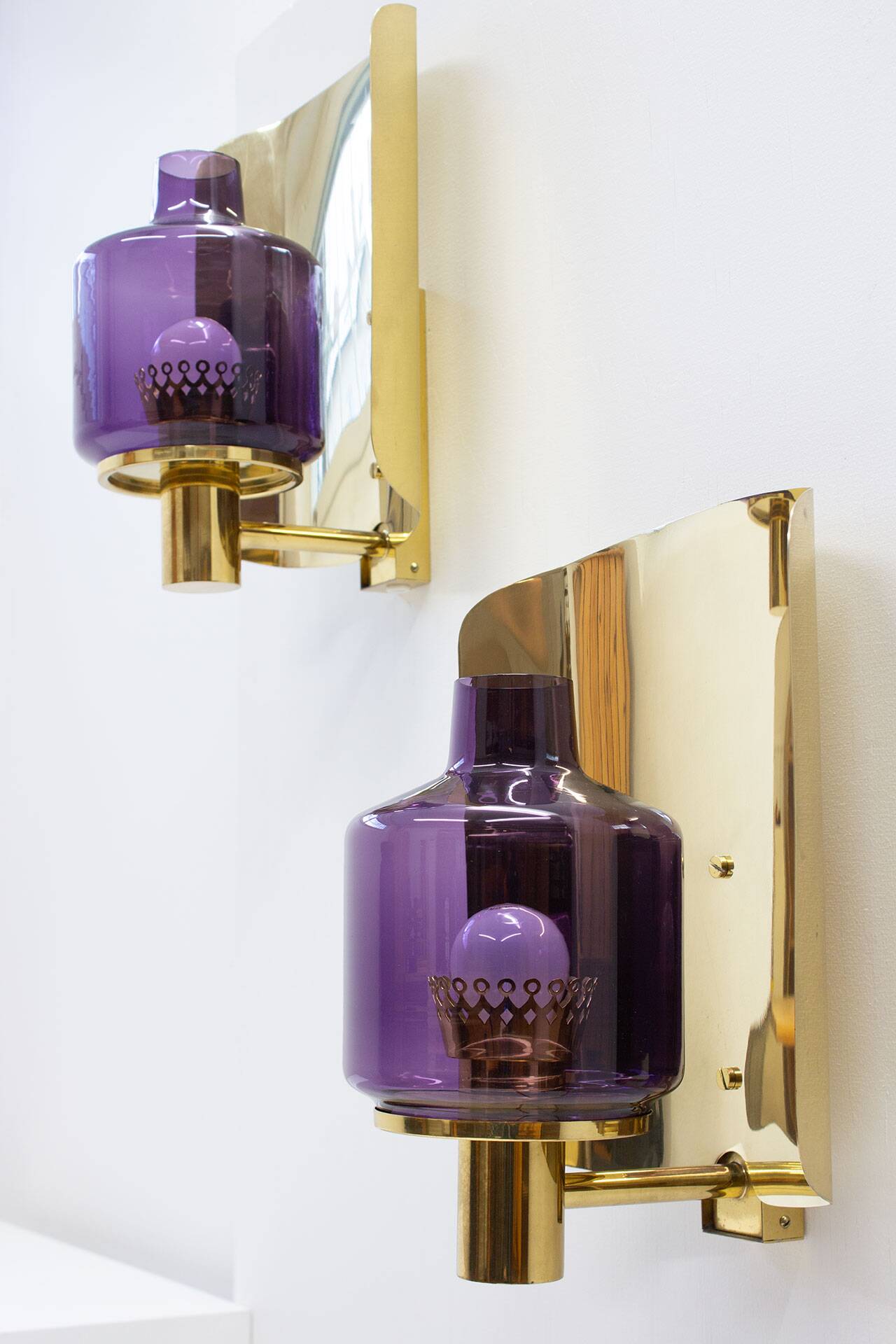Pair of sconces wall lamp by Hans-Agne Jakobsson model V-222, Sweden