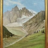 Oil on panel by charles de ziegler mountain landscape 1890-1962