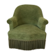 Green velvet toad armchair
