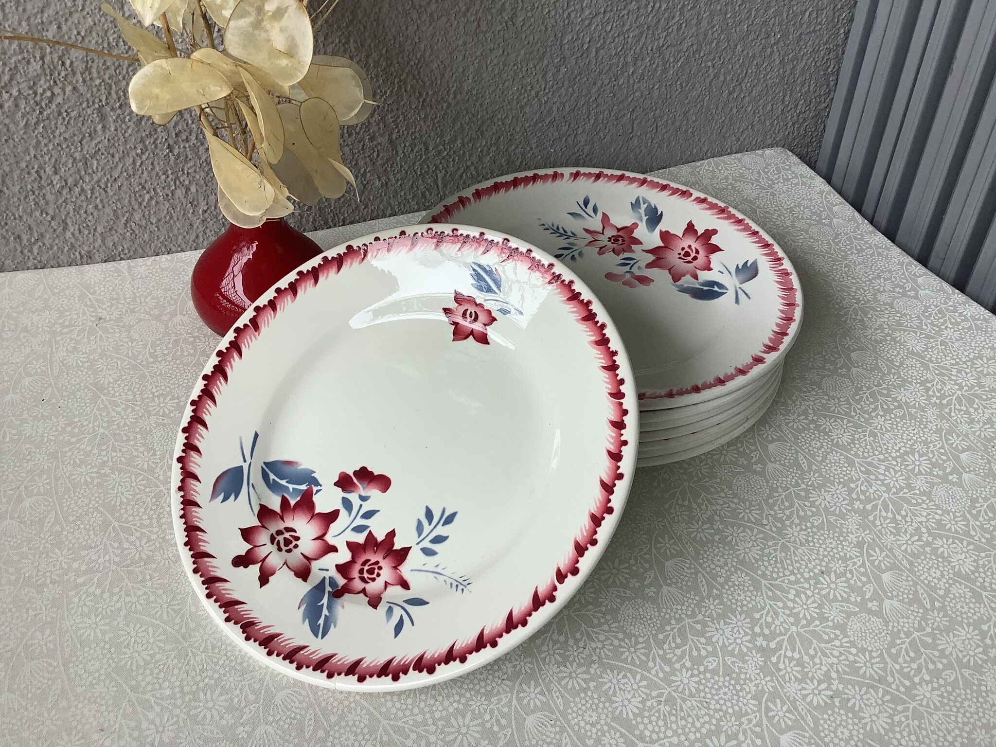 Digoin Sarreguemines dessert plates
