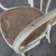 Vintage Thonet Style Dining Chair: White Beech Bentwood Cane Seat