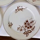 4 flat plates from Sarreguemines, Danish model